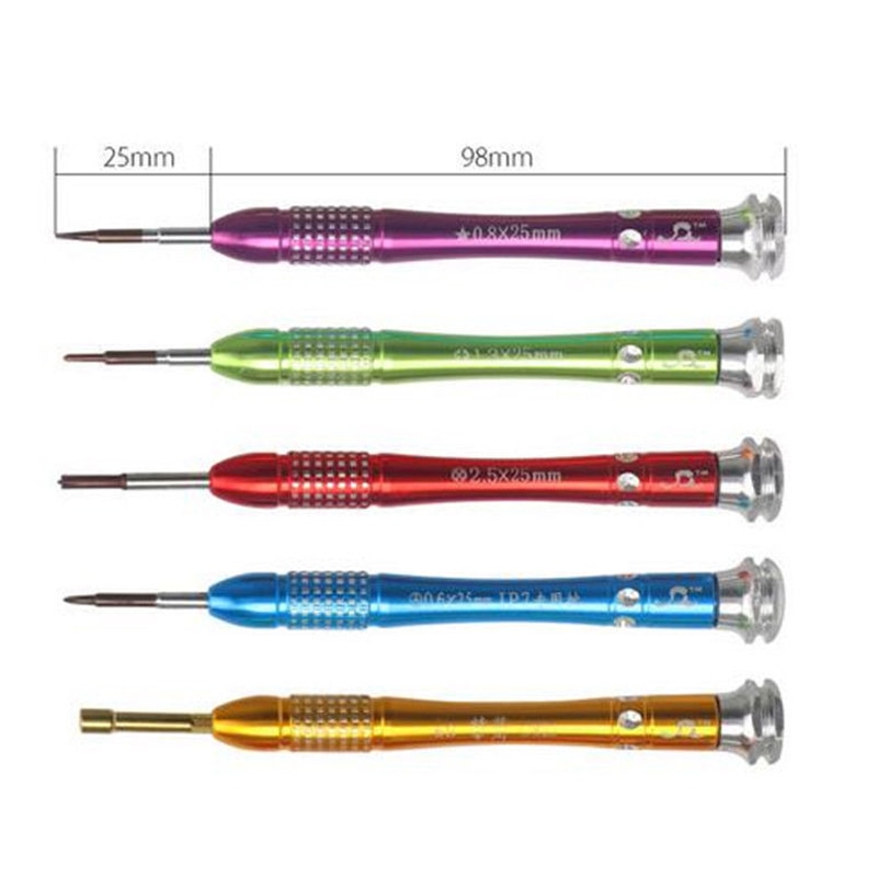 S2 Alloy Steel 5 in 1 Mobile Phones Opening Screen Repair Tool Kit Screwdrivers Tools Set For iPhone Samsung Moto
