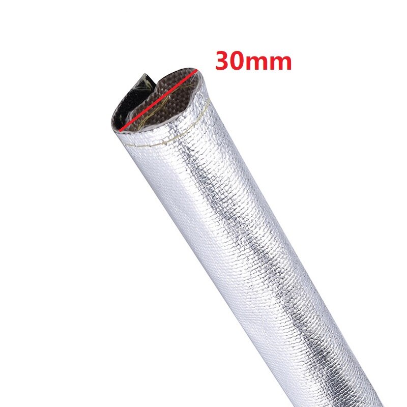 2M Metallic Hitteschild Thermische Fire Mouwen Geïsoleerde Draad Slang Wrap Loom Buis Bescherm Cover Binnendiameter 10/20/30/40Mm: Oranje
