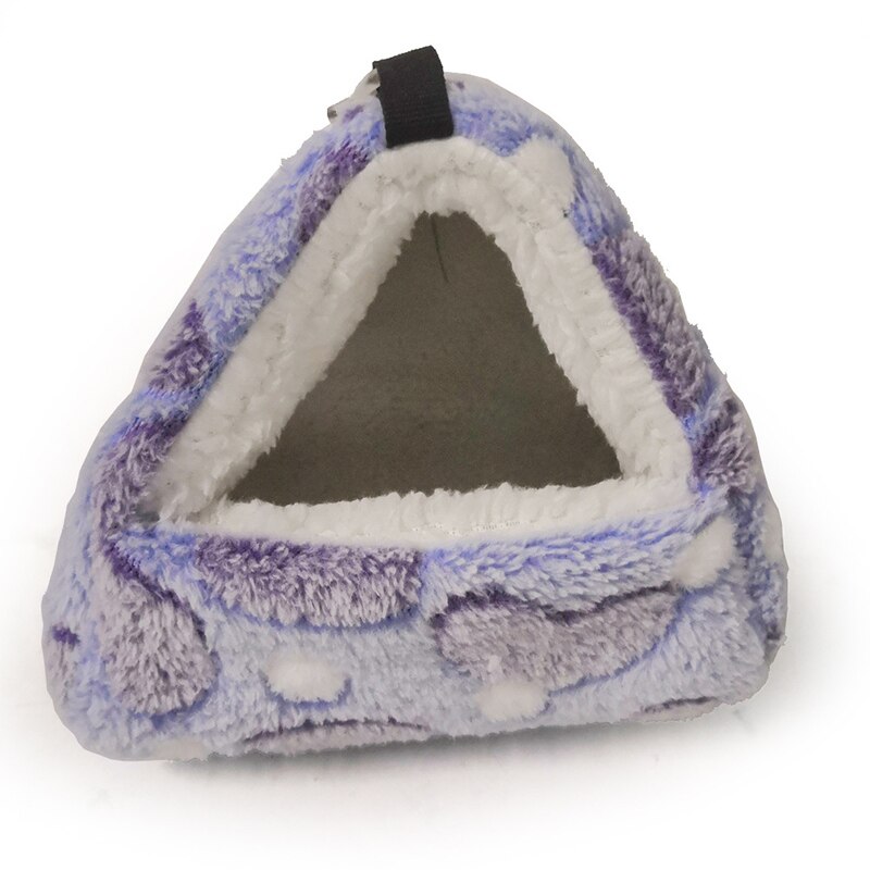 Couverture chaude Hamster en peluche Hamster maison miel lit sac de couchage perroquet diable écureuil Mini hérisson nid Cage pour animaux de compagnie fournitures: Purple Heart / 22x21 cm
