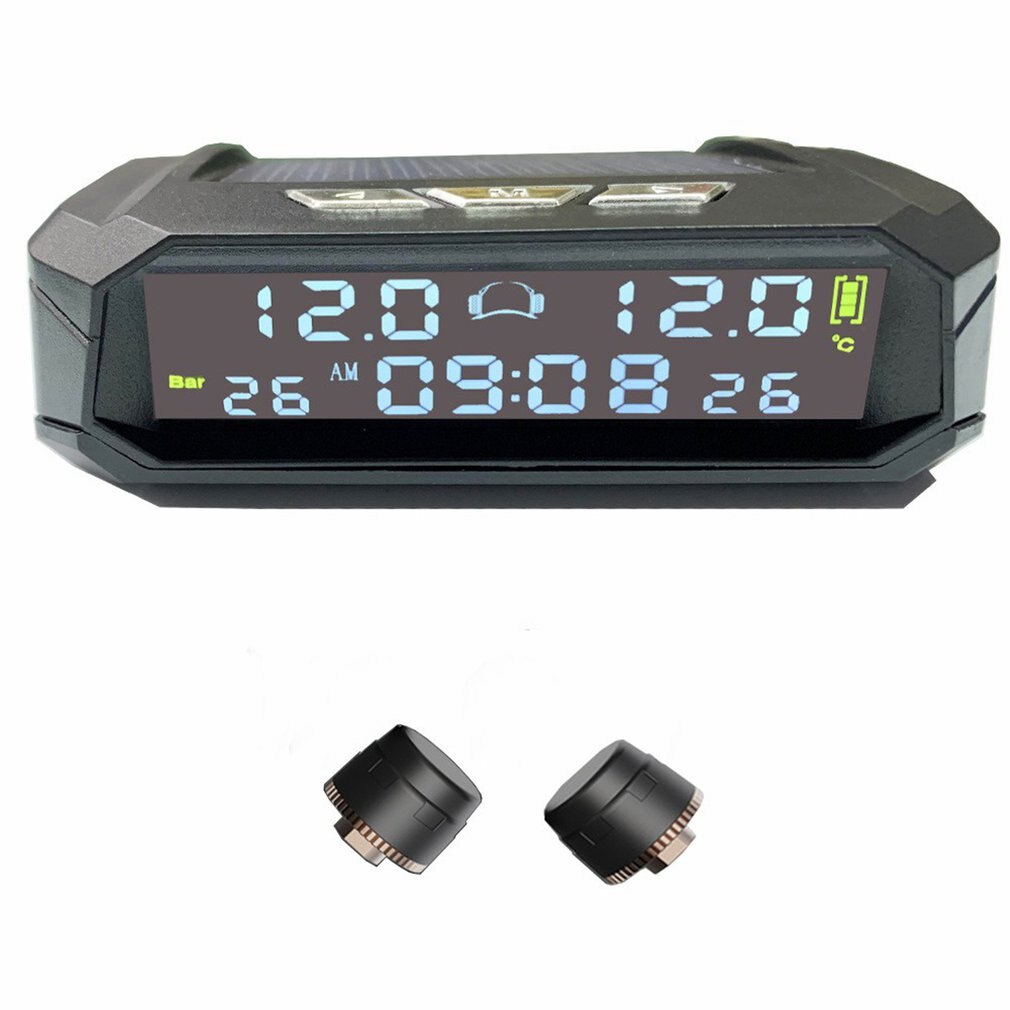 S-02A 6 Wheel Truck Tire Pressure Monitor Wireless Tire Pressure Monitor Portable Solar Tire Pressure Monitor
