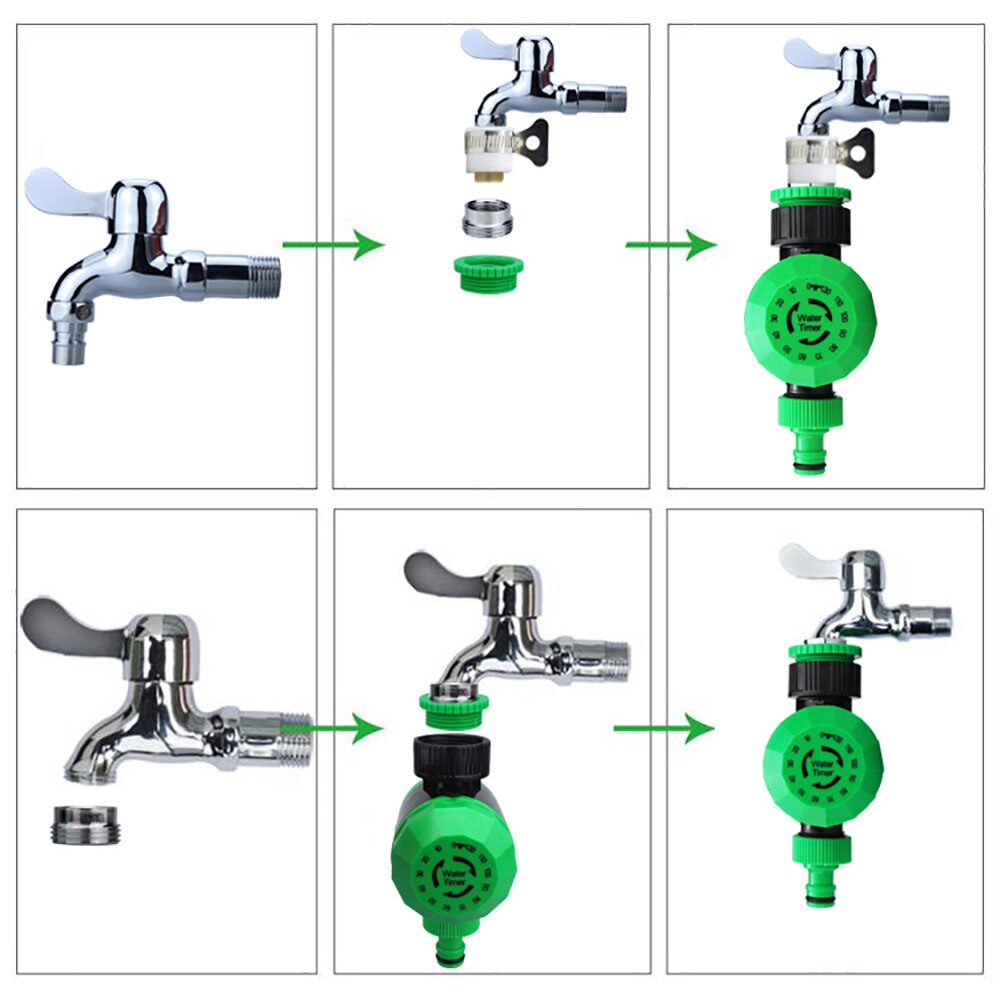 Garden Automatic Water Timer 2 Hour Mechanical Water Timer Valve Home Garden Irrigation Controller Program System Sprinkler