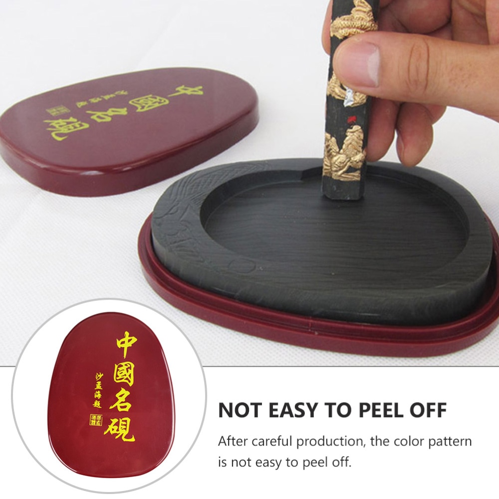 1pc Chinese Calligraphy Natural Stone Carved Inkstone Calligraphy Supplies