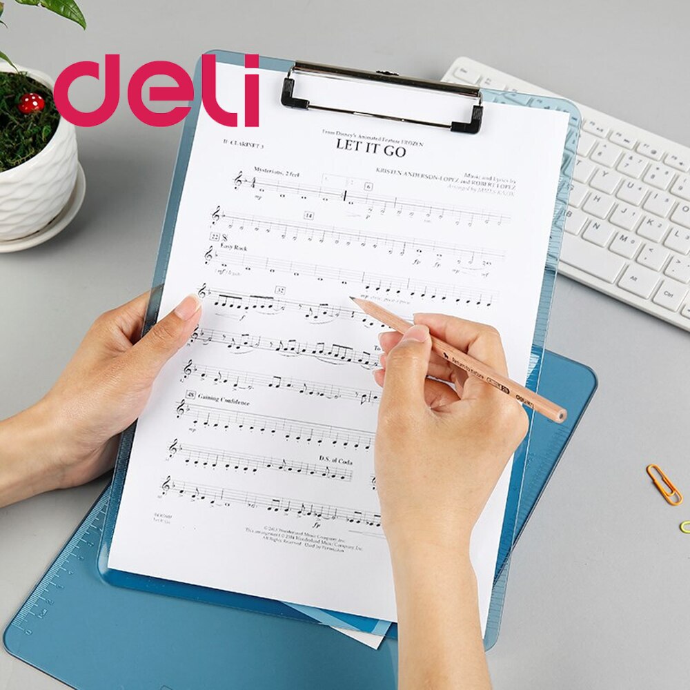 Delikatessen 1Stck Bord Clip A4 Ordner Pad Menü Papier Clip Werkstatt Büro Schreibwaren 9256 transparent bord Clips Farbe Zufällig