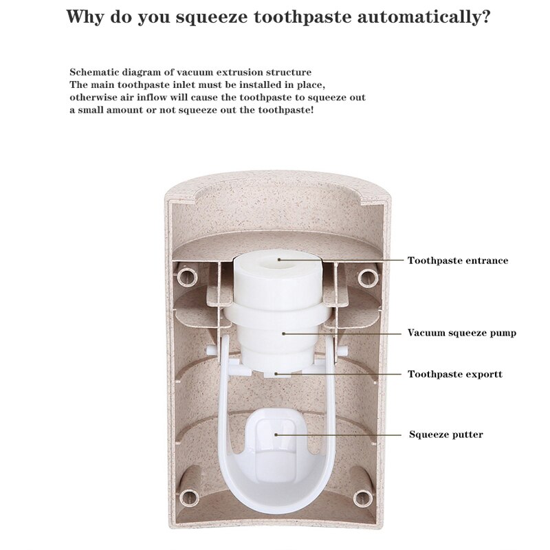 Automatisch knijpende tandpasta dispenser stofdichte tandenborstelhouder wandmontage standaard badkamer accessoires set tandpasta knijpers