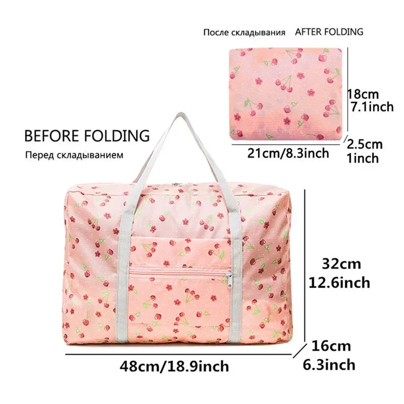 Foldable Travel Bags Nylon Large Capacity Bag Luggage WaterProof Handbags Women Men Travel Storage Clothes Packaging Organizer