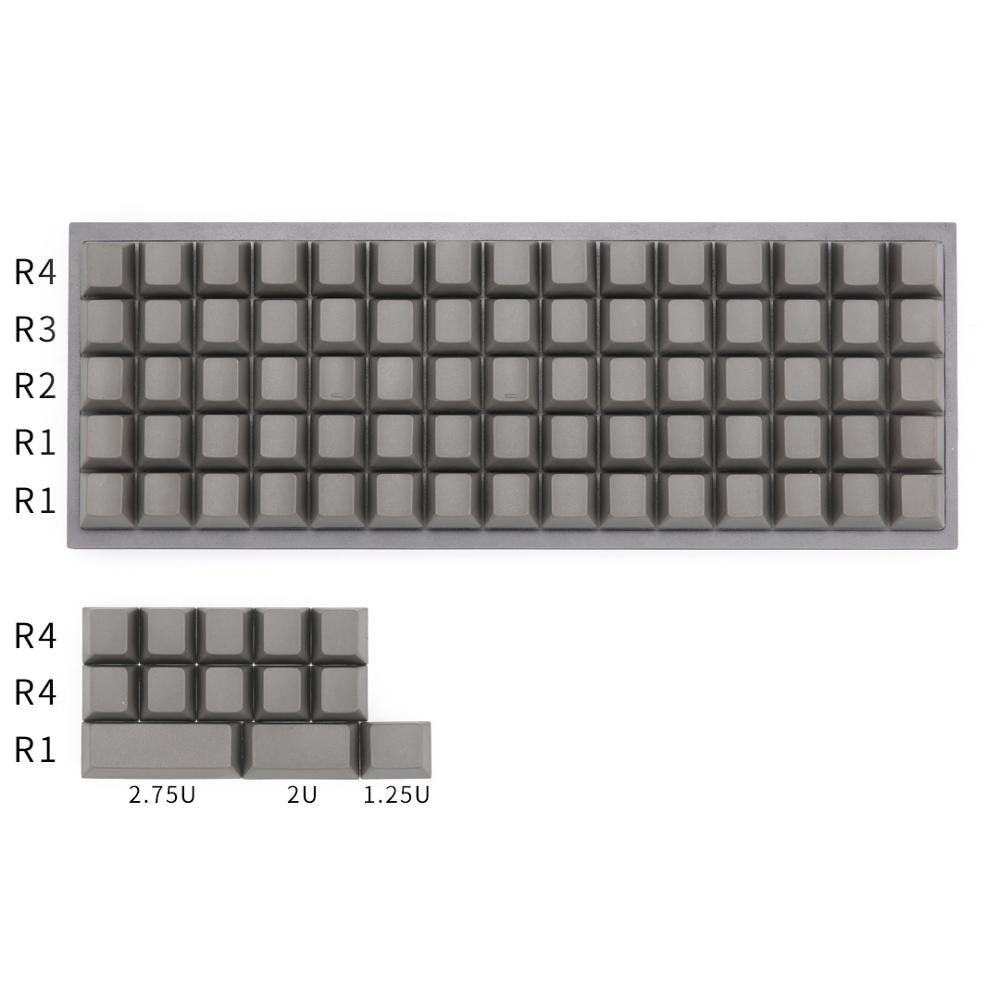 Planck keycaps blank cherry profile keys for mx mechanical keyboard