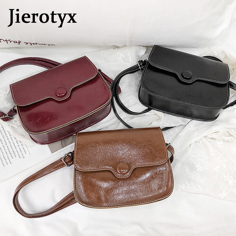 JIEROTYX Shoulder Bag Women Small Flap Bags Solid PU Leather Messenger Hasp Phone Bag Versatile bolsa feminina Discount