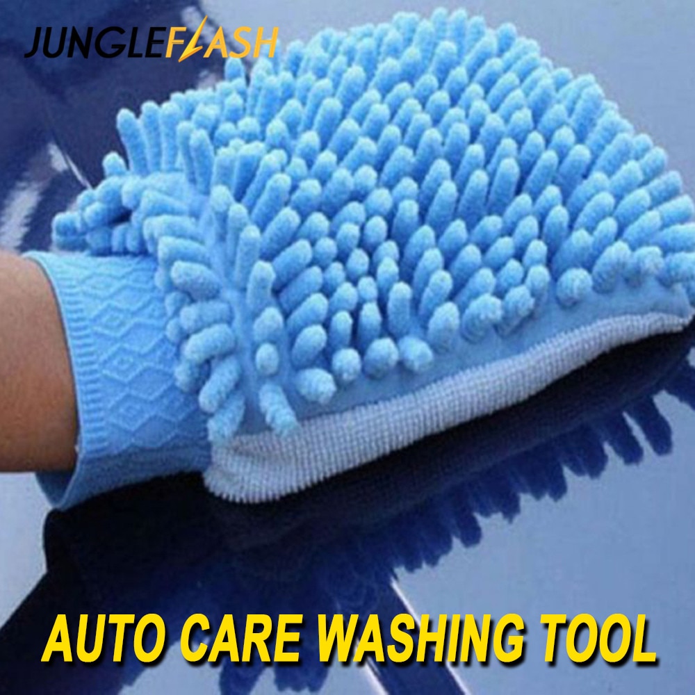 JUNGLEFLASH – gant de lavage de voiture, microfibre, microfibre, Chenille, microfibre, microfibre, nettoyage de la maison, vitres, chiffon