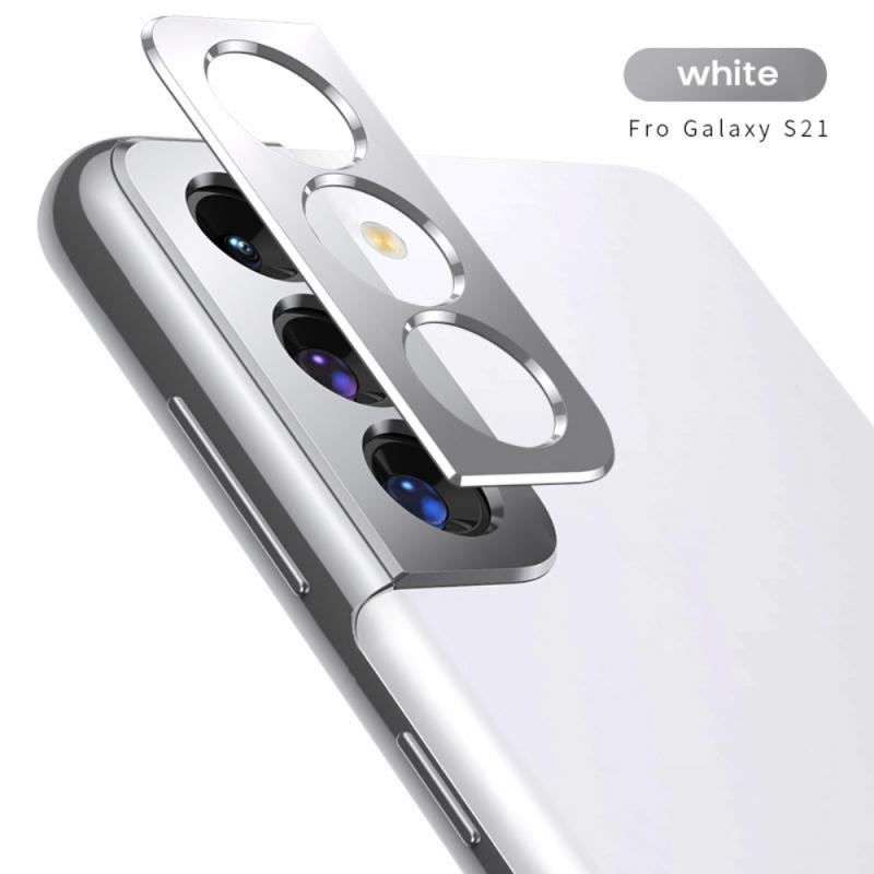 Metal Protector Film Protection Case Aluminum Alloy Ring Cover Rear Camera Lens Protection Cover For Samsung S21 Plus S21 Ultra: S21 sliver