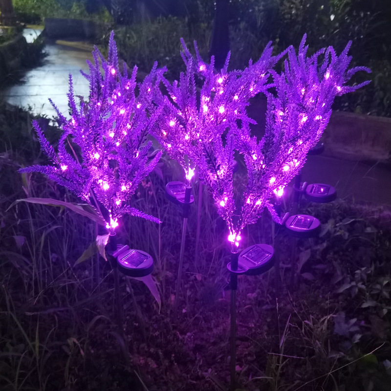 Lampa słoneczna LED kwiat lawendy trawnik krajobrazowy lampa słoneczna ścieżka ogrodowa dziedziniec sztuczny kwiat aranżacja podłogi