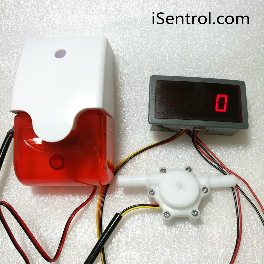 US308MT Flow Rate Meter Alarmer USN-HS10PA 1-10L/min POM hall effect water flow sensor CE certificate iSentrol Electronics