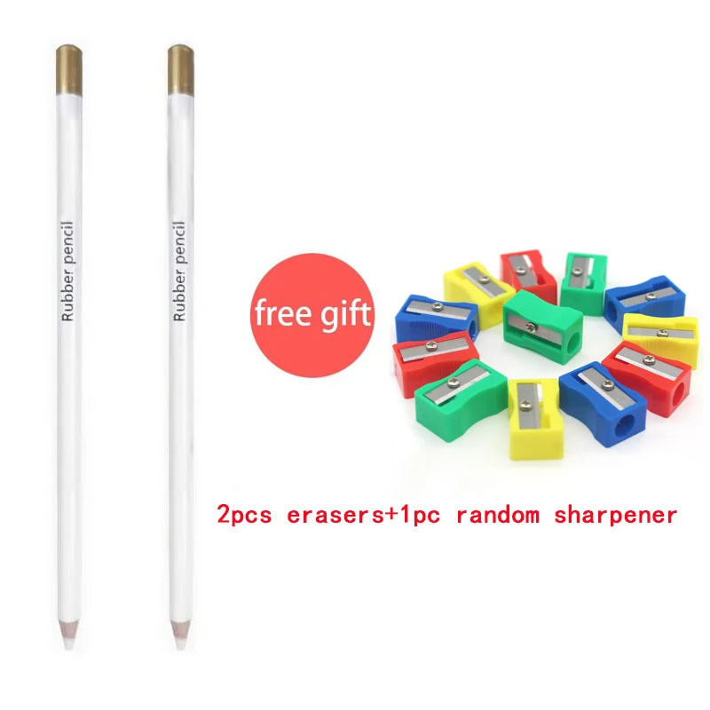 Rubber Pen Eraser High Precision Pen Shape Erasers for Painting Drawing Manga Highlight School Art Supply Korean Stationery: Yellow