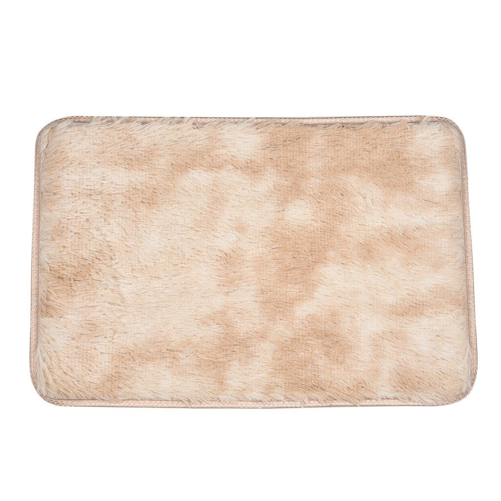 40*60cm Bath Mat Bathroom Carpet Rug Ultra Soft Shaggy Plush Bathroom Mat kitchen Door Floor tapis de bain Carpet Decor: Beige 