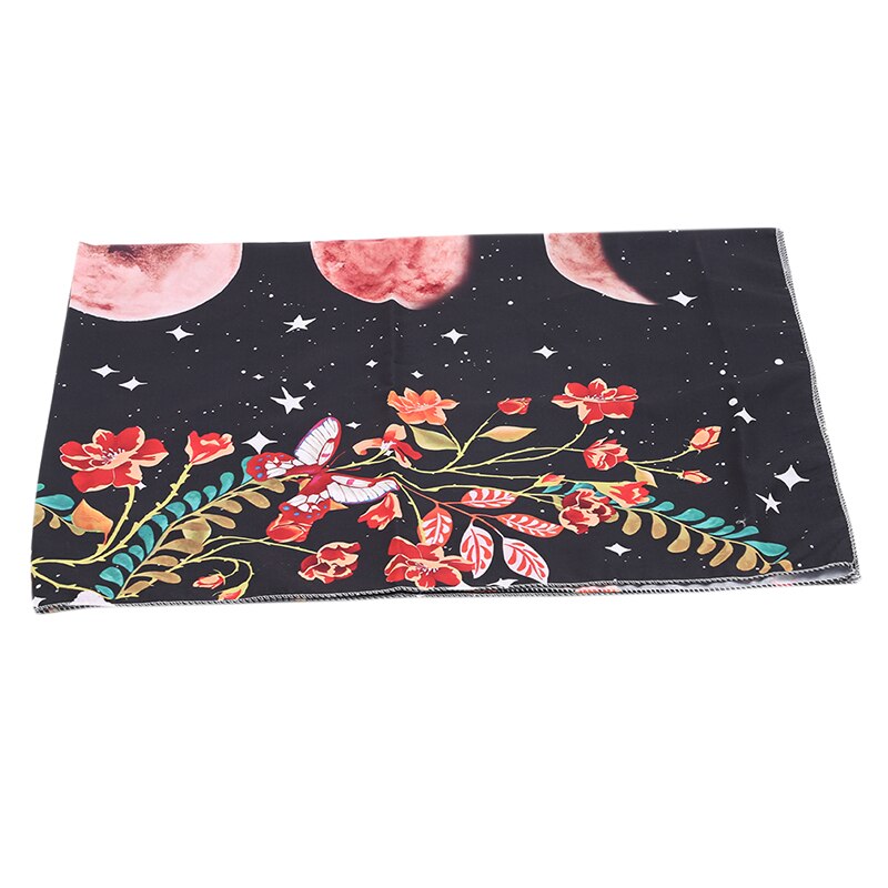 Månetæppe blomster vægophæng stjernehimmel tæppe psykedeliske gobeliner hjem havedekoration: 73x 95cm