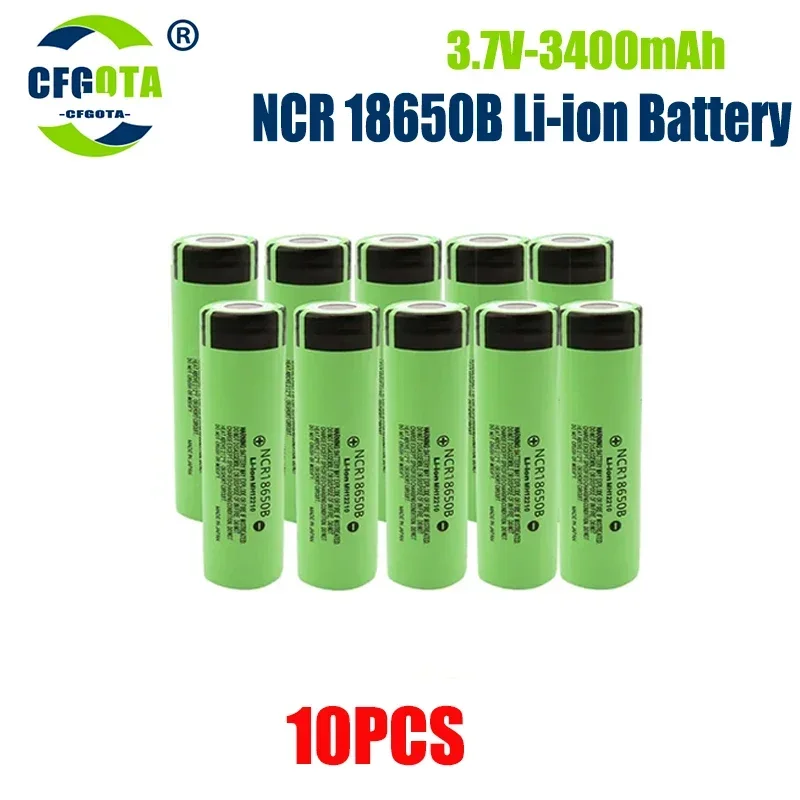 18650 Battery Fast 2023NewBestselling 34B Li-ion 3.7V 3400MAH+Charger Rechargeable Battery Suitable Screwdriver Battery: Lavender