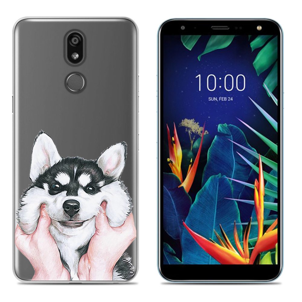 Funda de suave para teléfono LG K40/K12 Plus 5,7 pulgadas TPU colorida pintada cubierta trasera de silicona: 13