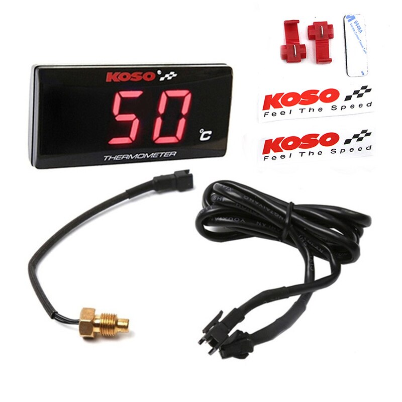 Meter Motorfiets Water Temperatuur Digitale Hygrometer Thermometer Sensor Digitale Display Hygrometer Temperatuur Sensor Intellige: red