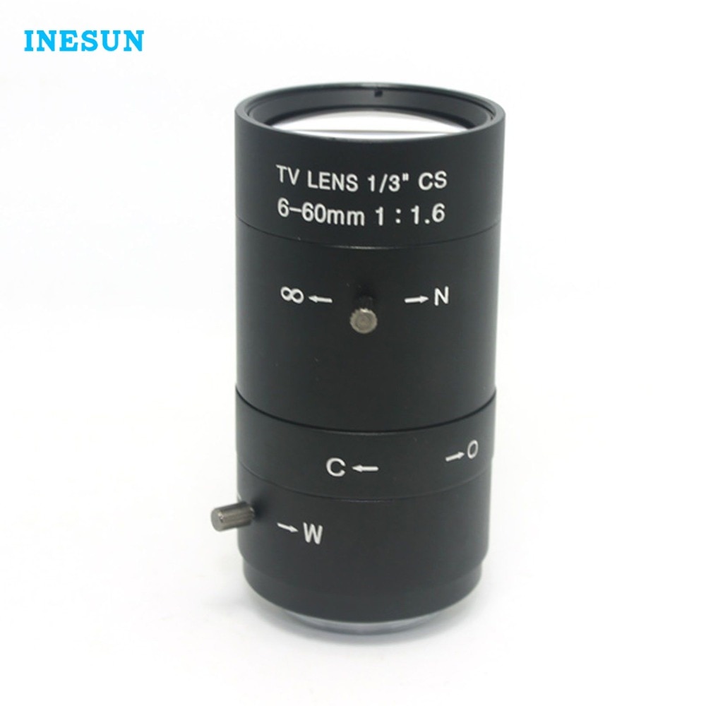 Inesun Manuelle IRIS ZOOM 6-60mm CS C-mount-objektiv Cctv-objektiv für Cctv-kamera