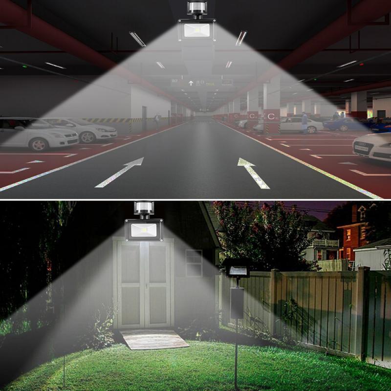 10/20/30/50W LED Flood Light With Motion Sensor Waterproof PIR Floodlight Projector Lamp Outdoor Spotlight for Garden Street