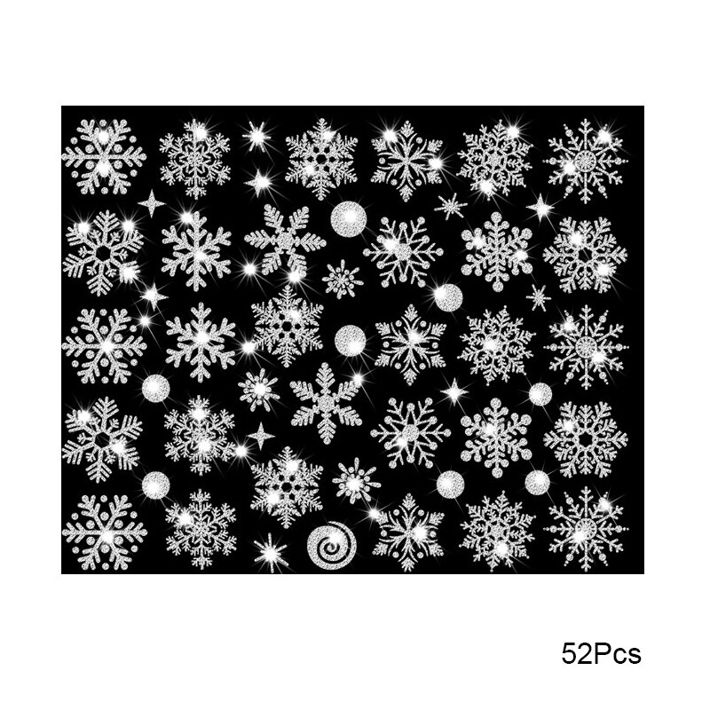 140 stuks kerst sneeuwvlokken raamstickers wit klampt