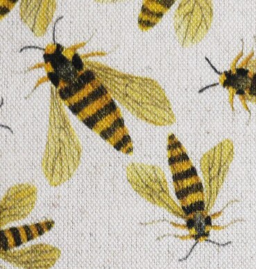 Handbedrukt decoratief schilderij van katoen en linnen, handbeschilderd matje voor notitieboekje, bij en libel