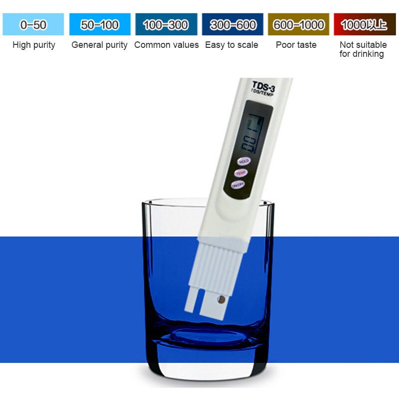 Digital TDS EC Meter Tester Paper Aquarium Pool Hydroponic Water Test Pen Stick