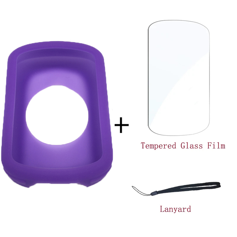 Funda Garmin Edge 540 840 con película de vidrio templado nueva funda de silicona y Protector de pantalla para ordenador GPS Garmin Edge 540 Edge 840: Chocolate