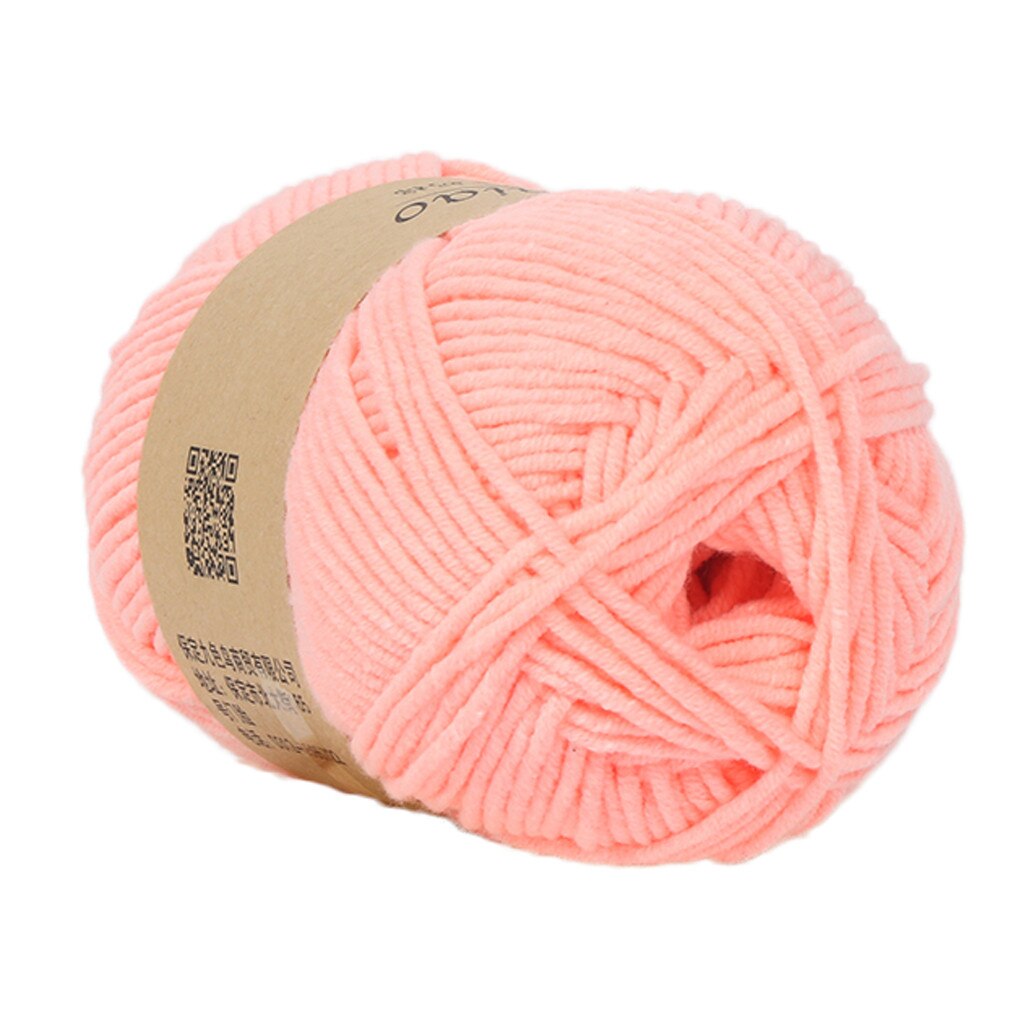 1PC 50g crochet yarn Chunky Colorful Hand Knitting Baby Milk Cotton Crochet Knitwear Wool merino knitting wool yarn: J