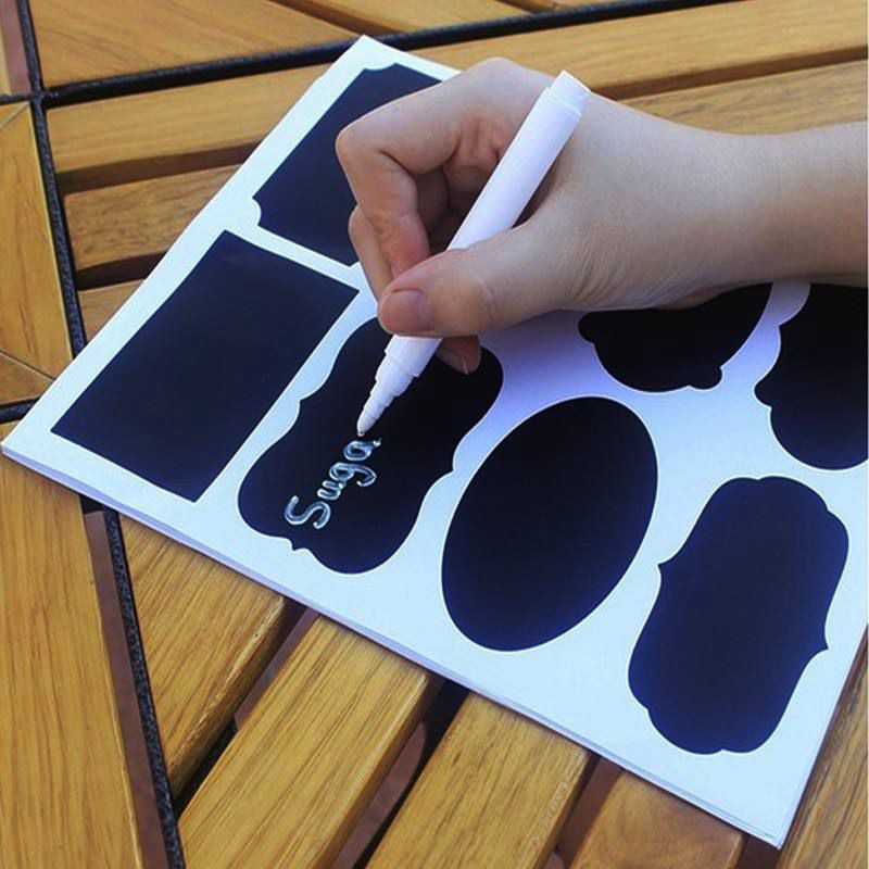 50 Stks/set Stickers Craft Keuken Jar Label Schoolbord Sticker Uitwisbare Handig Container Housekeeping Organisatie Sticker