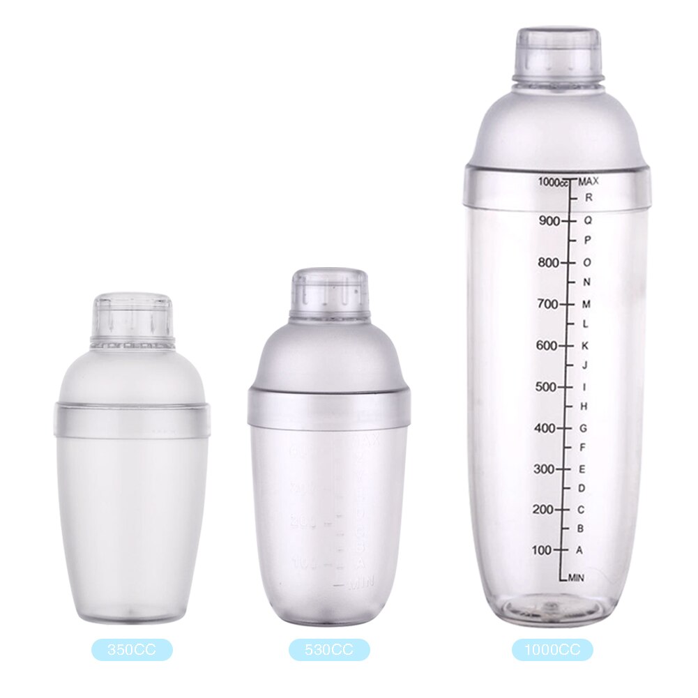 Pc Plastic Martini Cocktail Shaker Schaal Wijn Drank Mixer 350/530/1000 Ml Cocktail Mixer Drinken Party bar Bar Gereedschap
