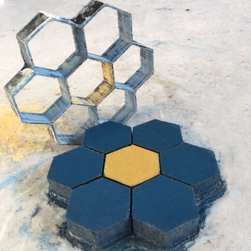 Manually Paving Cement Brick Concrete Molds DIY Plastic Path Maker Mold Garden Stone Road Mold Garden Decoration