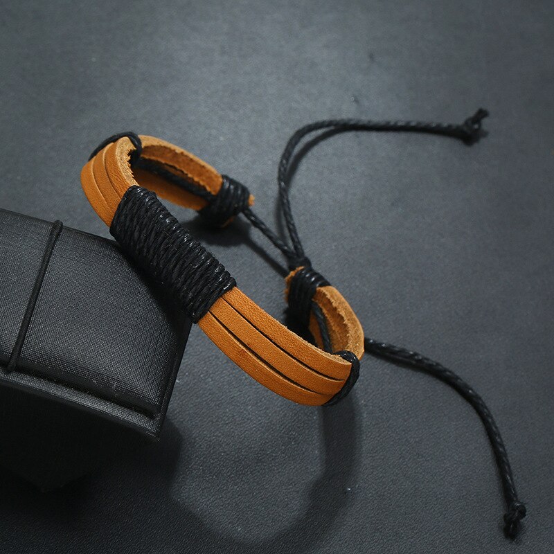 Jahrgang Charme Handarbeit Gewebt Männer Leder Armbänder Frauen Jahrgang Armreif Männlichen Homme Schmuck Zubehör