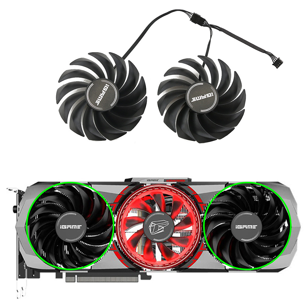 PVA080E12R Cooling Fan 90mm For Colorful iGame GeForce RTX 3060 3070 3090 Advanced RTX 3080 Ti RTX3090 kudan RTX3070 Ti Fans: Gold