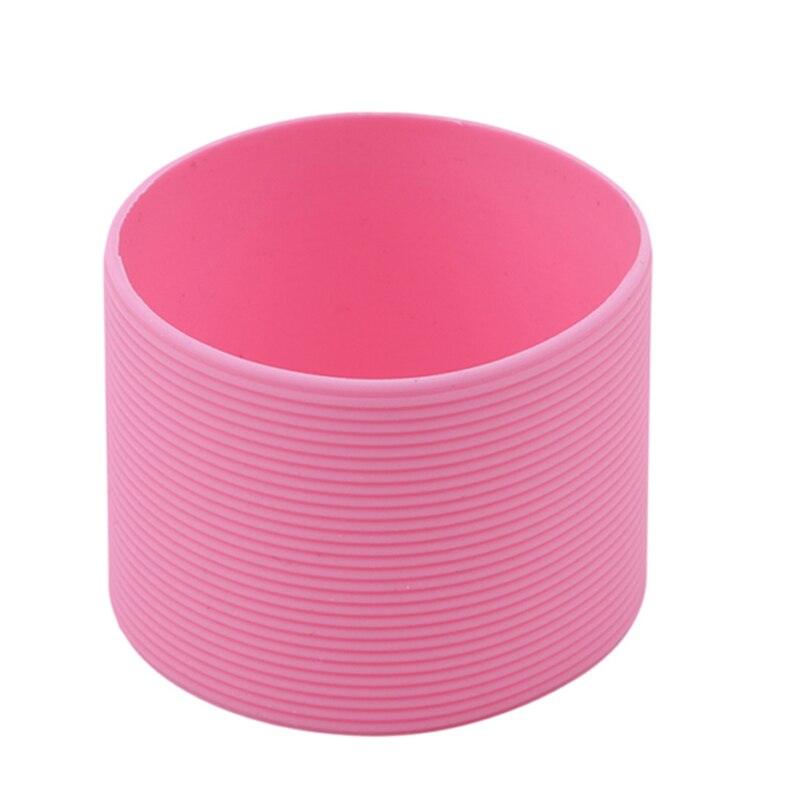Enveloppe de tasse à café en Silicone, manchons de tasse en céramique, Recyclable, résistant à la chaleur, manchons de tasse d'eau, couvercle de tasse Plumyl: Pink