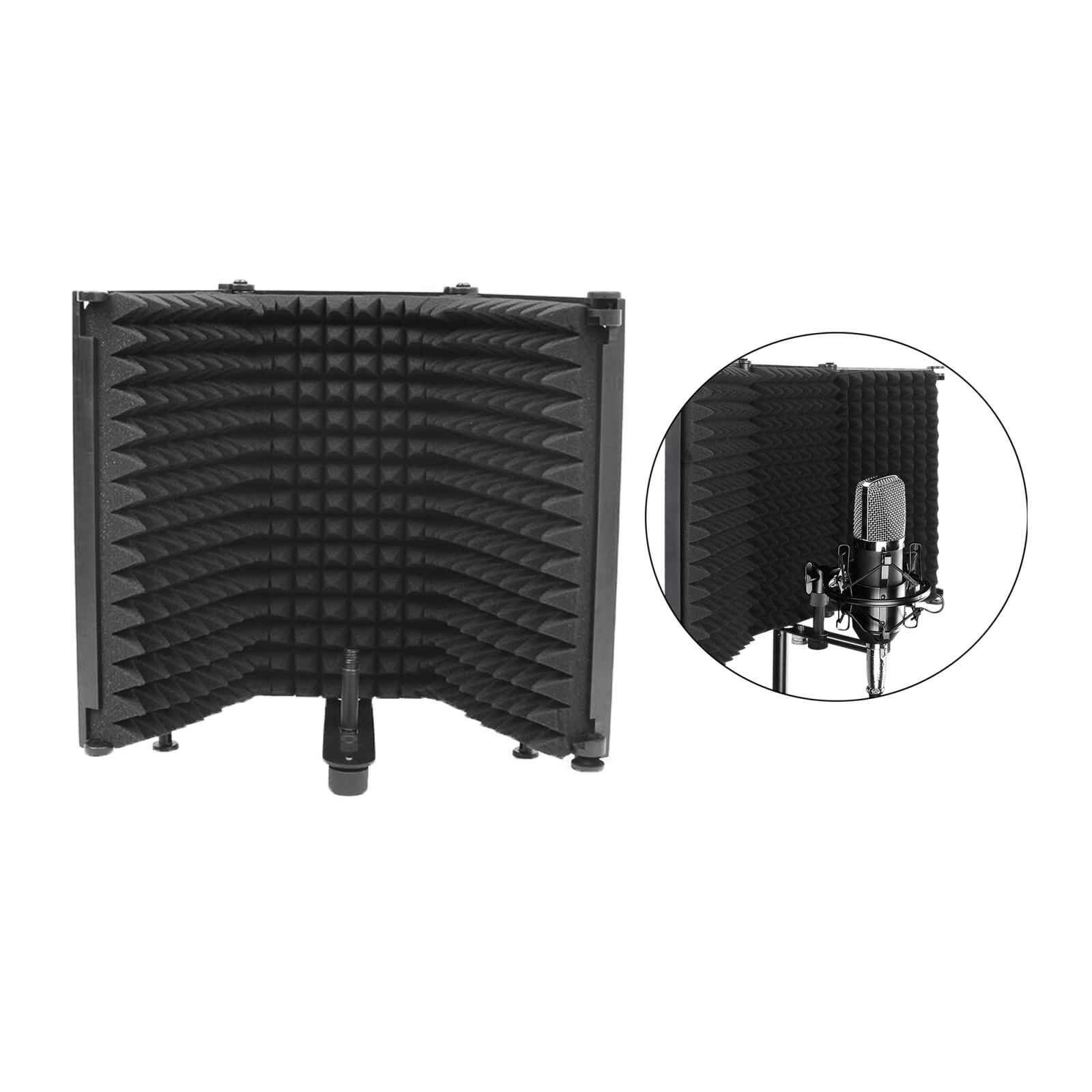 Studio Microphone Isolation Shield Foldable High Density Recording Studio
