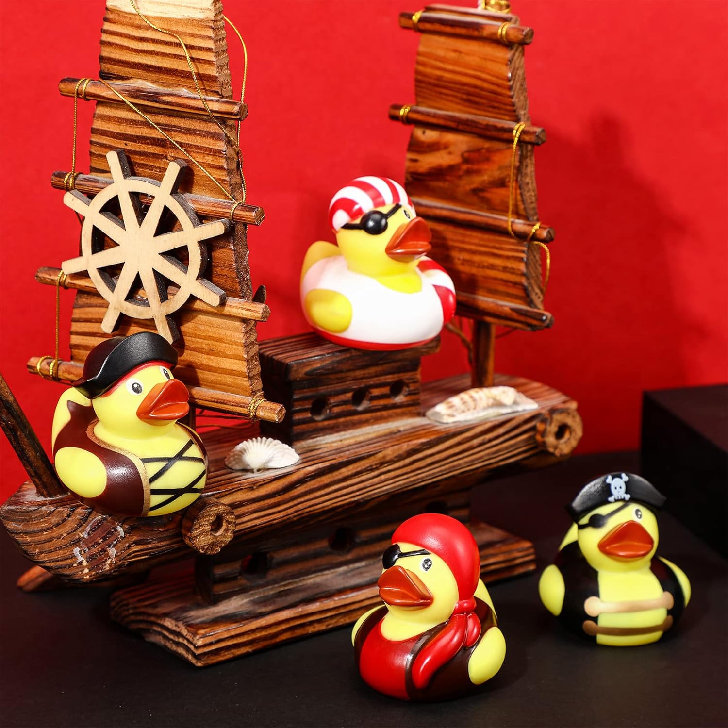 12pçs patos de borracha para banheira, brinquedos para piscina, patos mallard/patos patrióticos/pato de formatura/patos piratas/pato de borracha estilo mix, presentes fofos