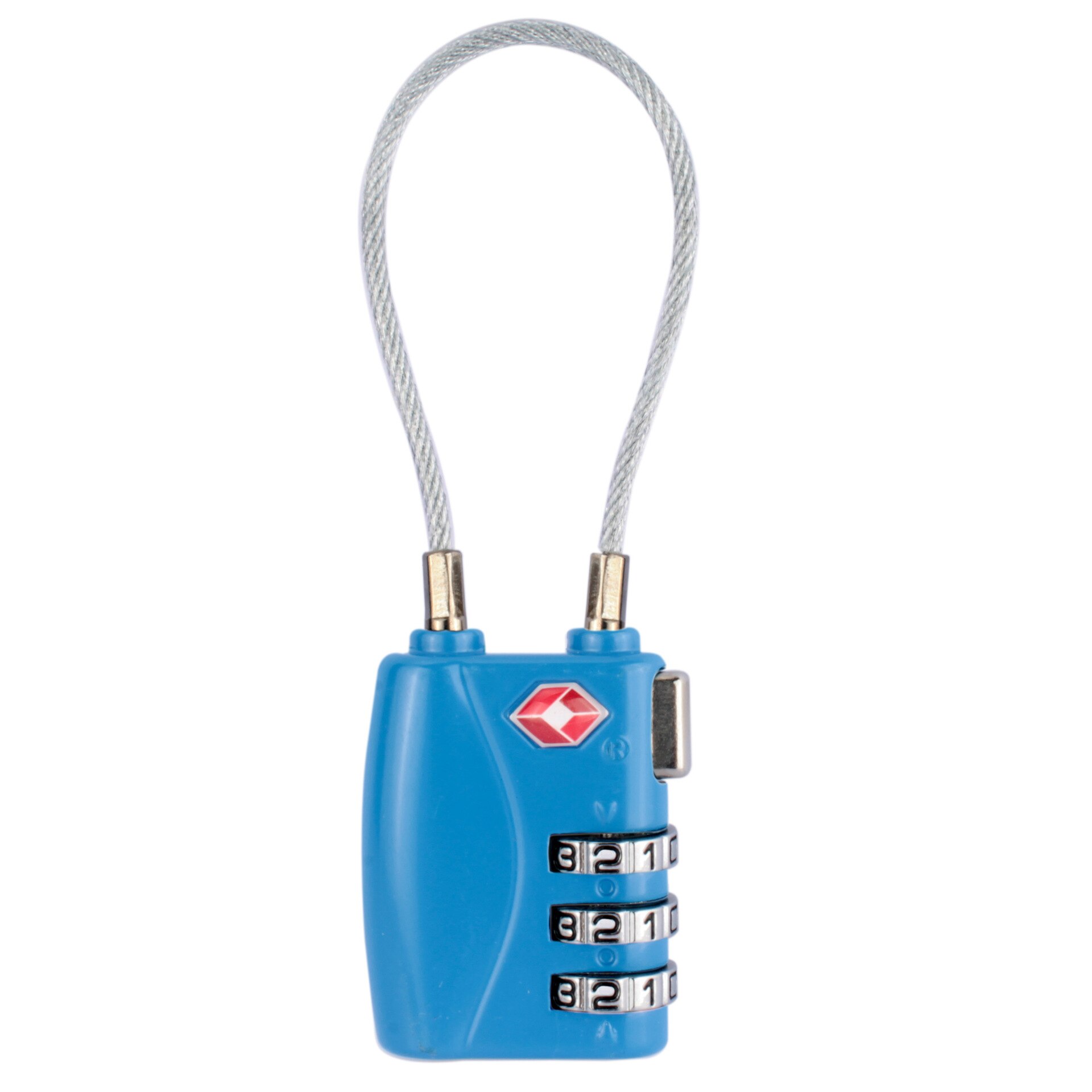 Pièces de bicyclette de combinaison de serrure de protection de vélo de TANDT Mini fil extensible câble antivol Code de sécurité câble de verrouillage mot de passe bagage: Blue