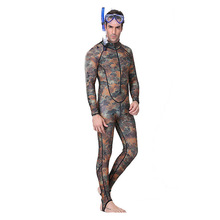 Men Nylon Diving Wetsuits One Pieces Long Sleeve Swimwear Diving Suits Camouflage Full Body Jumpsuits Diving Equipment