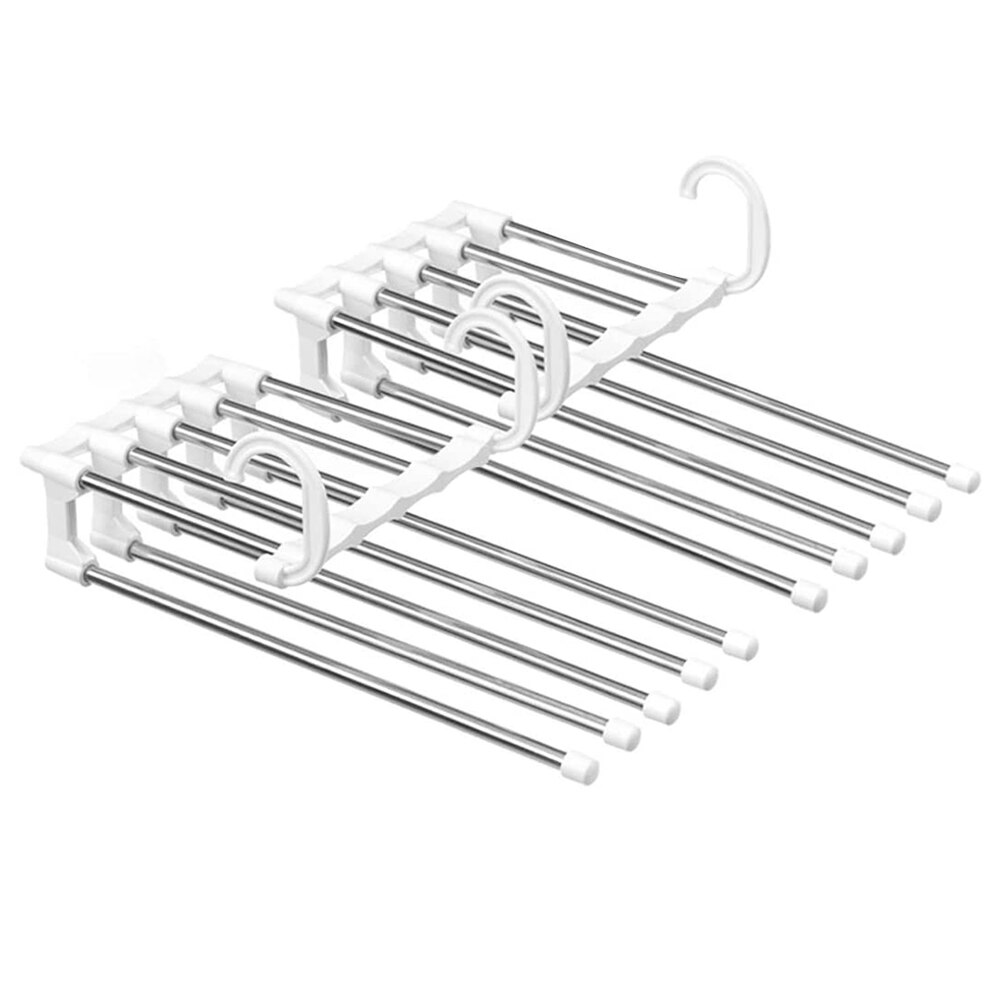 2 Stuks Multifunctionele Kleerhanger Opslag Broek Vouwen Doek Hangers Opslag Rack Multilayer Doek Hanger Closet Organizer: Default Title