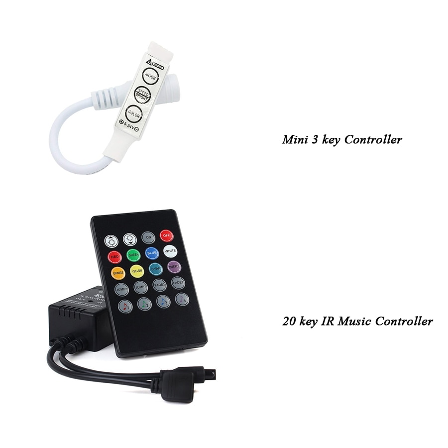 Led Controller 44 Keys 24 Keys LED IR RF RGB Controller LED Lights Controller RF Remote Dimmer DC12V For RGB 3528 5050 LED Strip