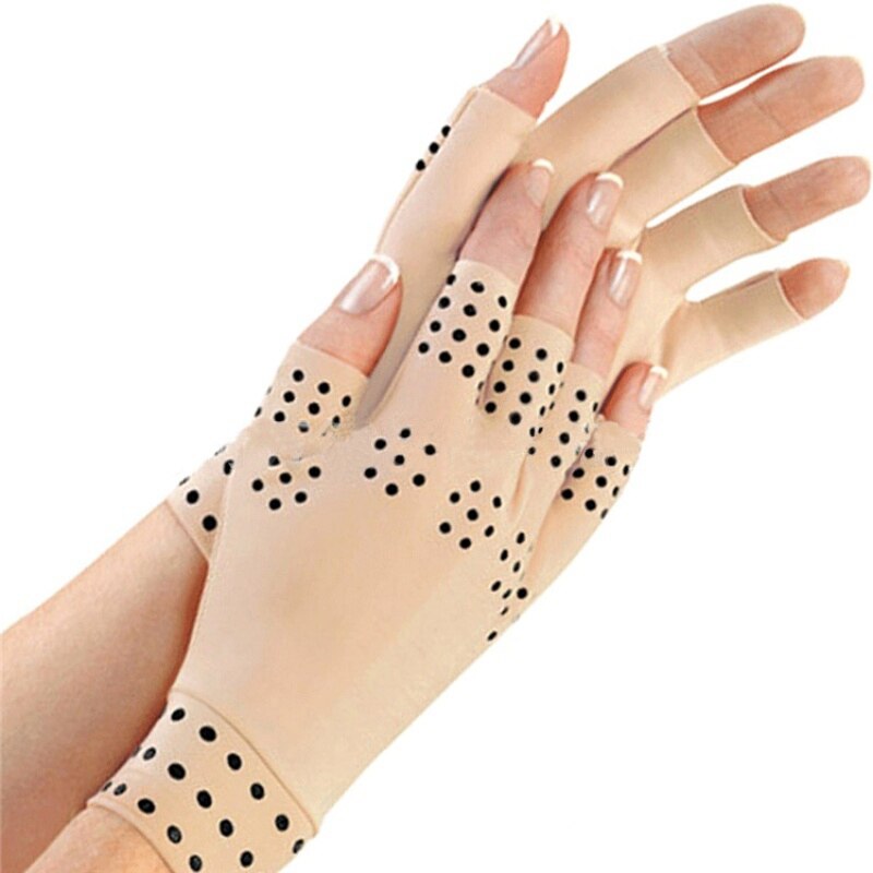 Kompression Handschuhe Halb Finger Magnetische Anti Arthritis Handschuhe Rheumatoider Gesundheit Kompression Therapie Handschuhe unisex Für Sicher Handgelenk: A