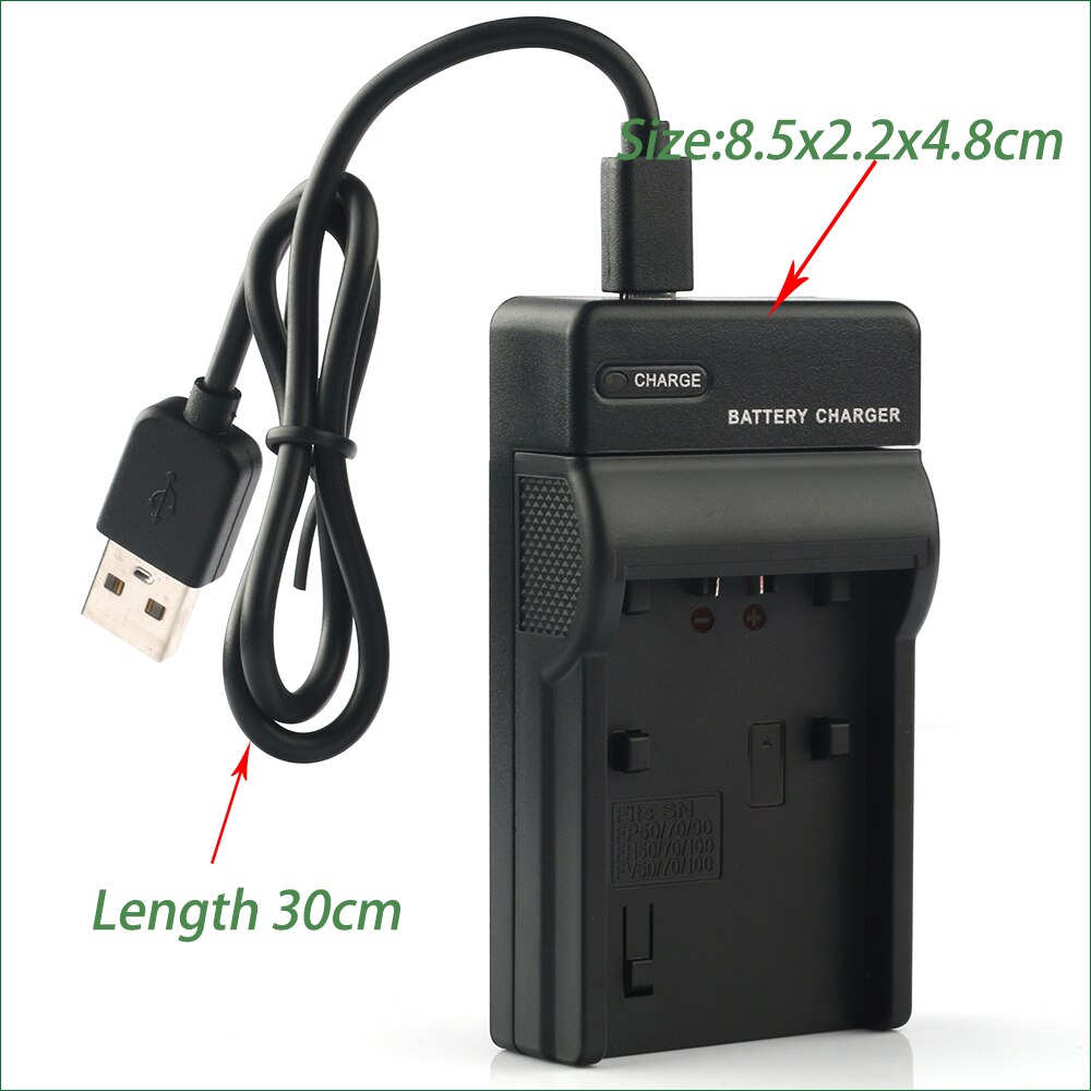 Lanfulang NP-FV50 Np FV50 Usb Camera Batterij Oplader Voor Sony Hdr-CX110 CX115E CX230 CX130 CX300 CX150 CX150E CX170 CX190 CX320