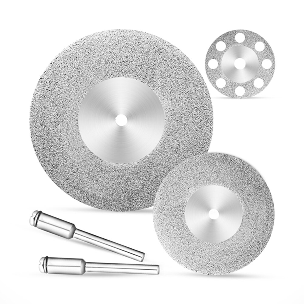 10pcs/set 30mm Diamond Cutting Discs +2 Arbor Shaft CutOff Blade Drill Bit Dremel accessories Rotary Tool Abrasive Cut Metal