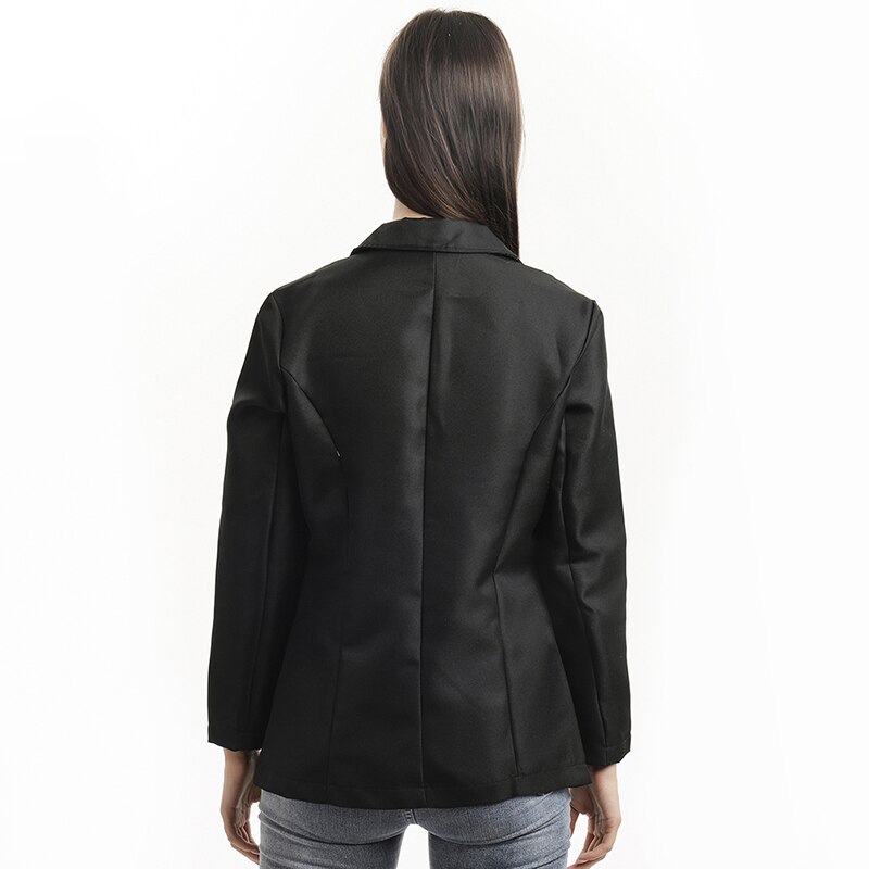 Blazer feminino kvinder blazer formelle blazere dame kontor arbejdssæt lommer damejakke vinrød slanke blazere