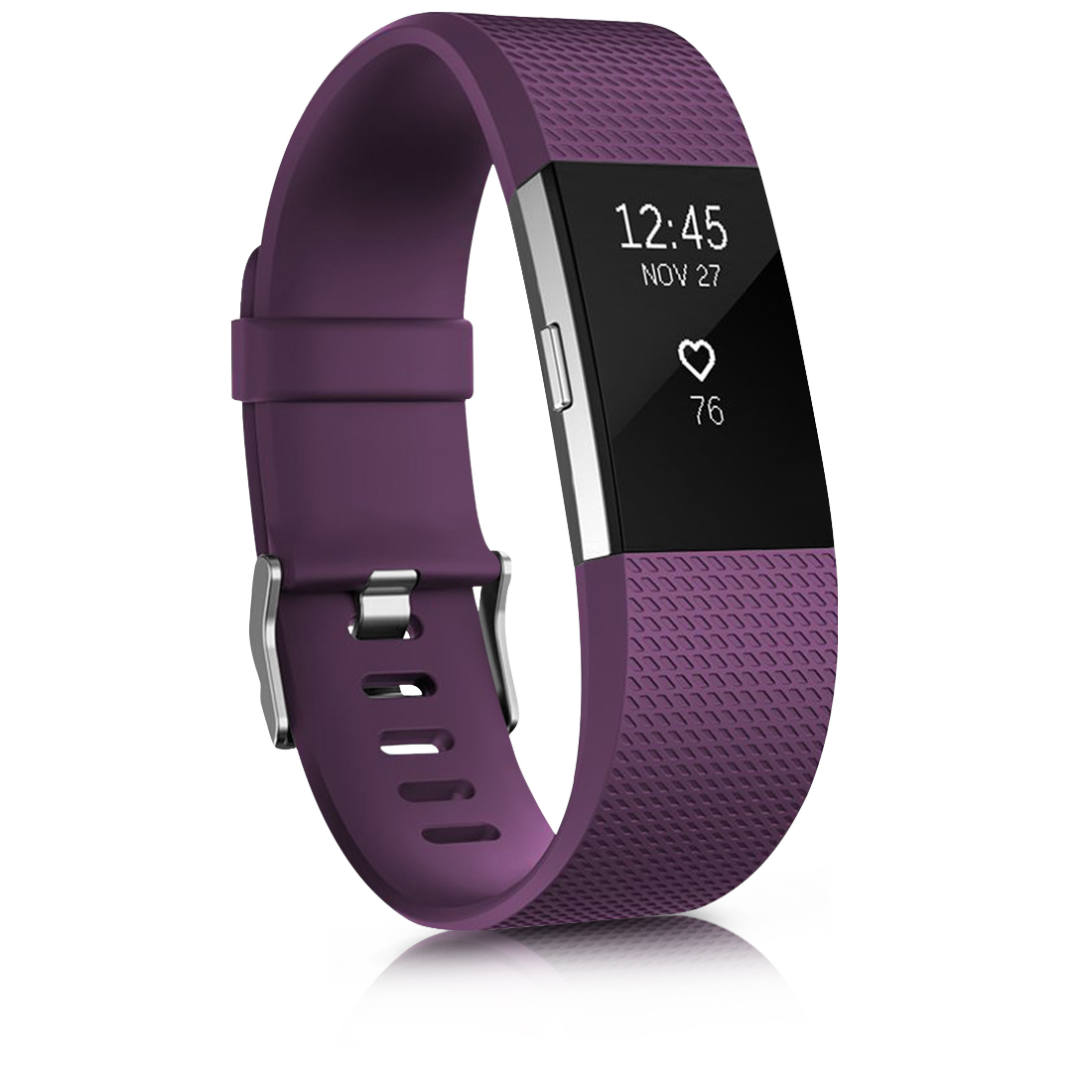 Correa para Fitbit Charge 2, pulsera de reloj, bandas de repuesto de silicona, pulsera para Fitbit Charge 2, accesorios para reloj inteligente: L / White black