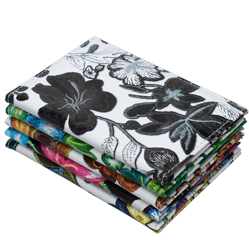 Zongshu brand passport holder flower leaf printing style women travel passport case Man passport Cover