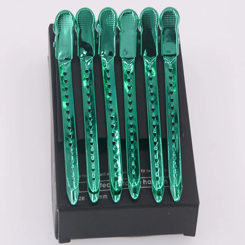 Barber Short Iron Leather Clip Hairdressing Crane Mouth Clip Hairdressing CY-C102 Bone Color Steel Clip Barber Accessories