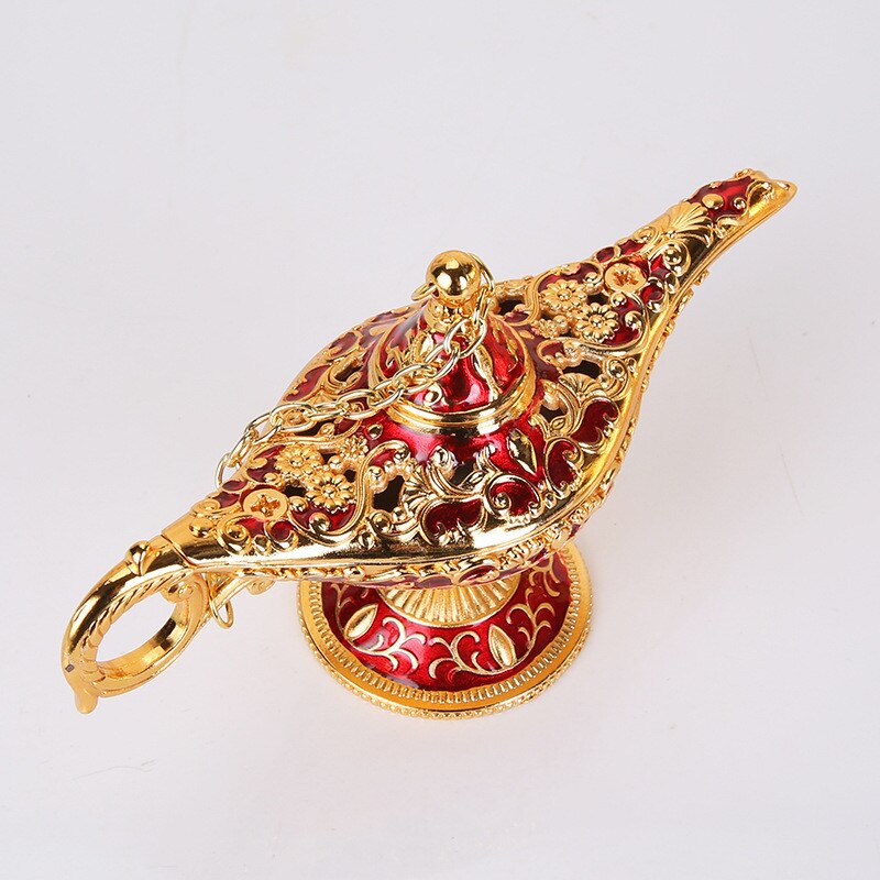[hht] 10 kleuren aladdin magische lamp retro huisdecoratie traditionele uitgeholde sprookjesachtige wensgeest lamp theepot knutseldecoratie: 126.5cm-05