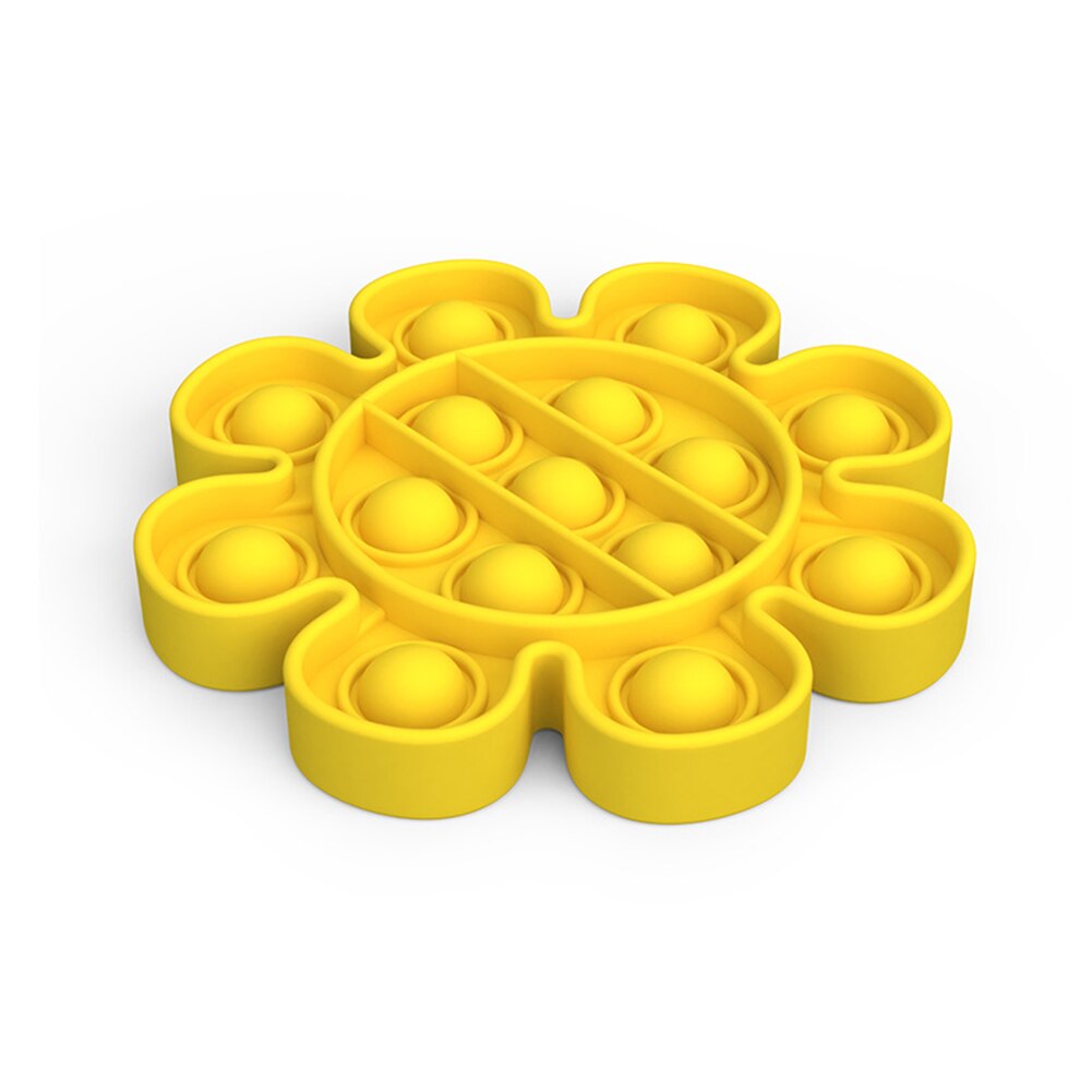 Antistress Speelgoed Bubble Popping Game Push Fidget Zintuiglijke Speelgoed Funny Adult Kids Reliver Stress Speelgoed Siliconen Autisme Speciale Behoeften: Yellow