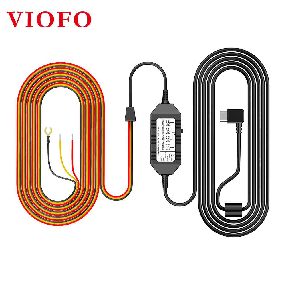 Viofo Original HK4 para A119Mini/ A229/ T130/ WM1 Dash Cam ACC Hardwire Kit Cable 3 cables para modo de estacionamiento